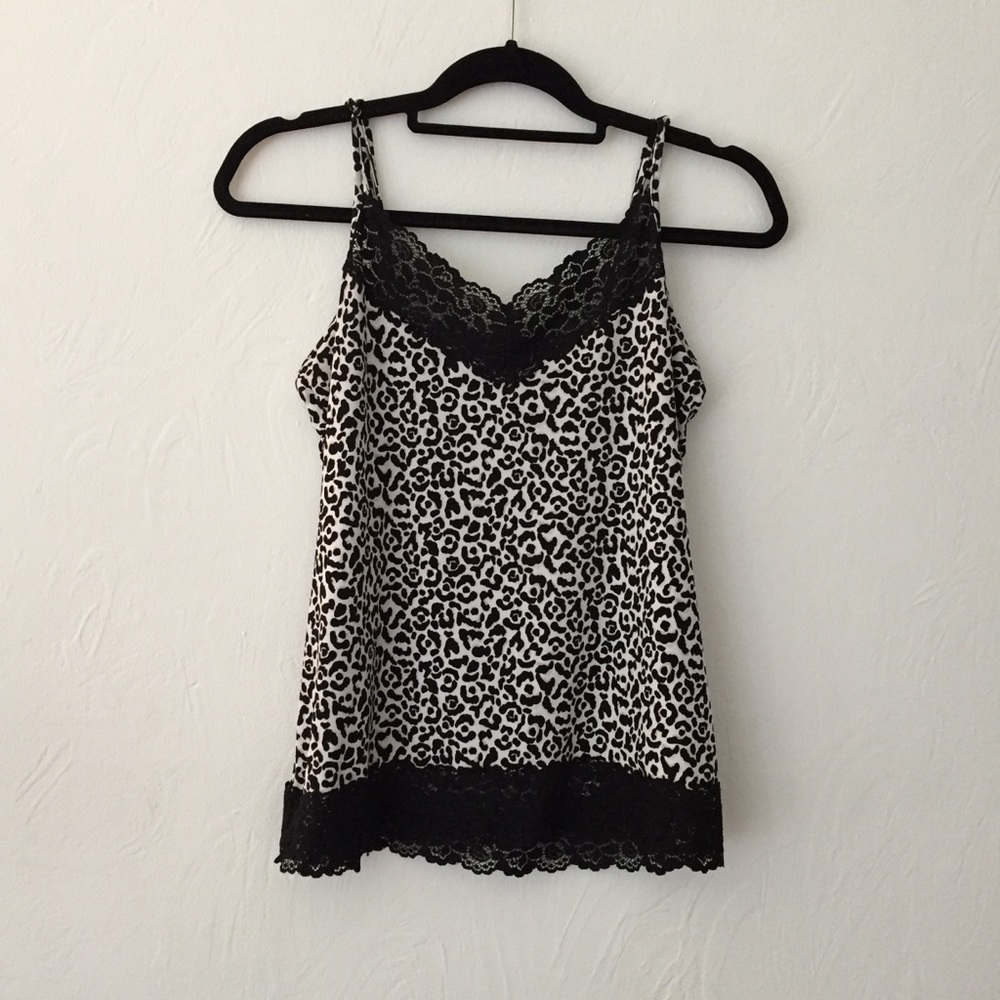 WHBM black and white camisole tank